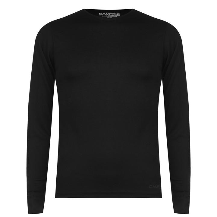 Campri Men's Black Thermal Baselayer Top in Size XS, Sports Direct