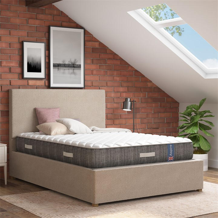 Aspire White Medium Comfort Pocket+ Memory Hybrid Mattress in Size Single, Sports Direct