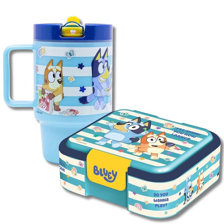 Bluey  Kids Blue Y Packed Lunch Set, Sports Direct