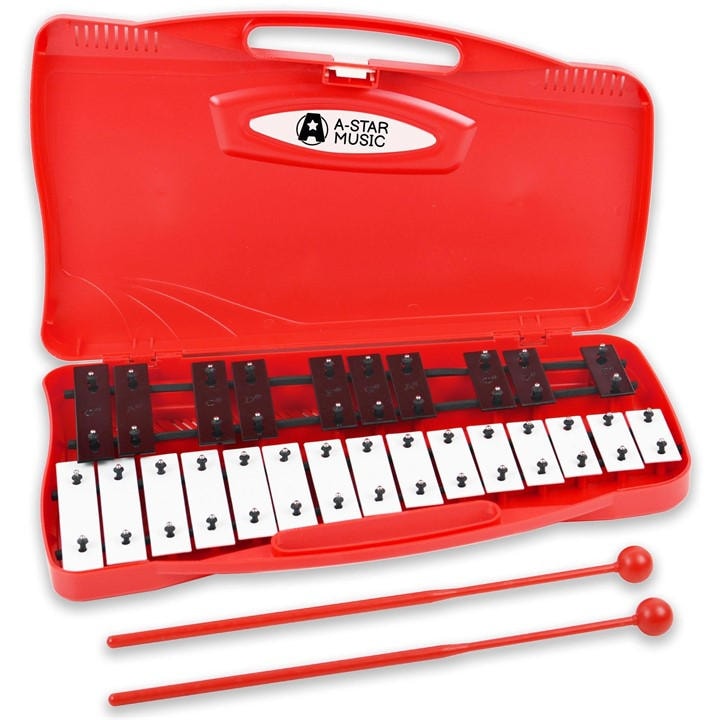 A-Star  Red 25 Note Chromatic Glockenspiel - Rainbow in Size 60cm, Sports Direct