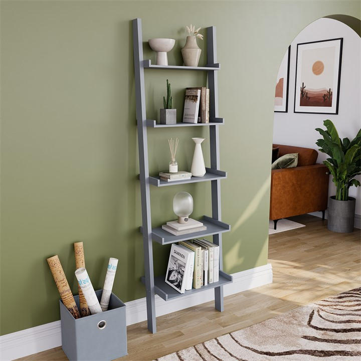 Lassic  Grey Vida Designs York 5 Tier Ladder Bookcase, Sports Direct
