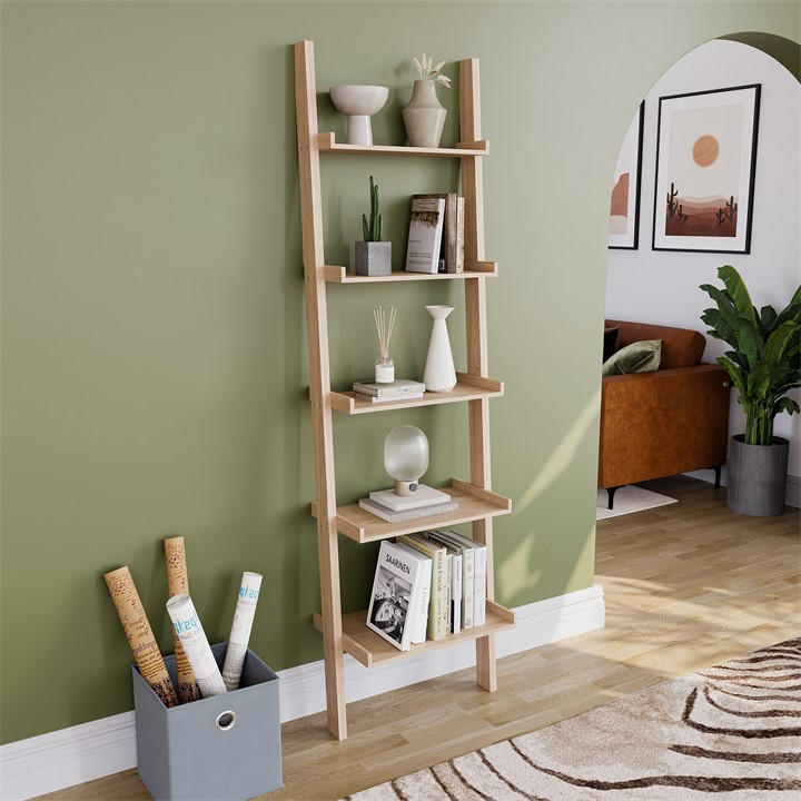 Lassic  Green Vida Designs York 5 Tier Ladder Bookcase, Sports Direct