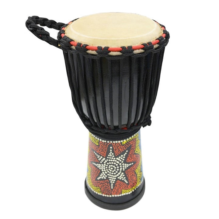 A-Star 7 Inch Painted Djembe Multi Full - Image 3