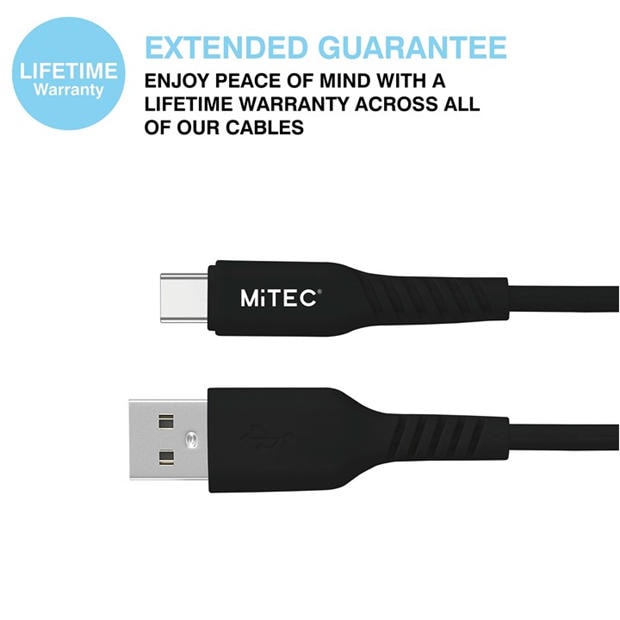 Merchandise - MiTEC - MITEC 1M USB-C CABLE BLACK