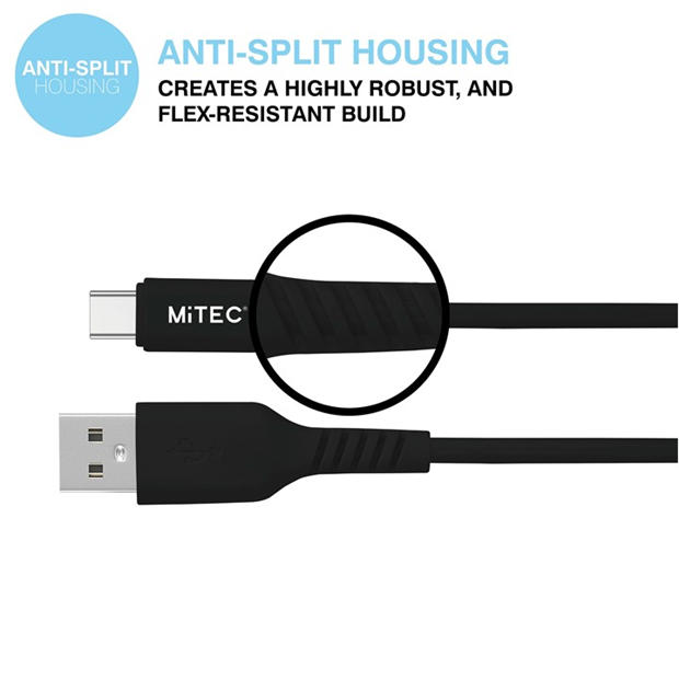 Merchandise - MiTEC - MITEC 1M USB-C CABLE BLACK