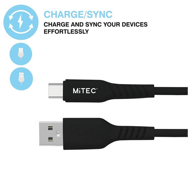 Merchandise - MiTEC - MITEC 1M USB-C CABLE BLACK