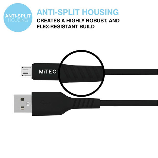 Merchandise - MiTEC - MITEC 1M MICRO USB CABLE BLACK