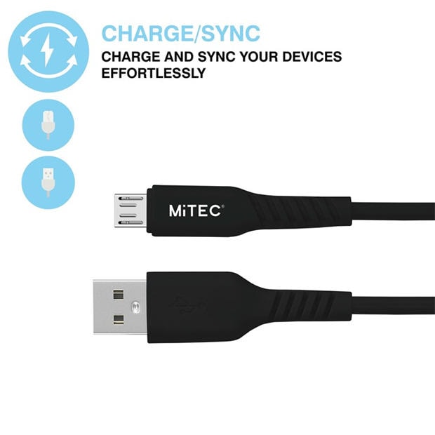 Merchandise - MiTEC - MITEC 1M MICRO USB CABLE BLACK