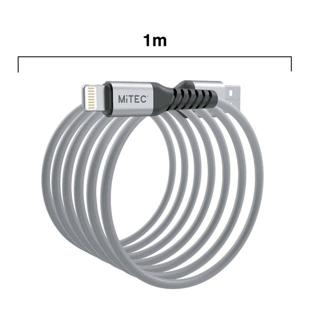 Merchandise - MiTEC - Unbreakable Lightning to USB-A - 1m Silver