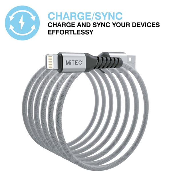 Merchandise - MiTEC - Unbreakable Lightning to USB-A - 1m Silver