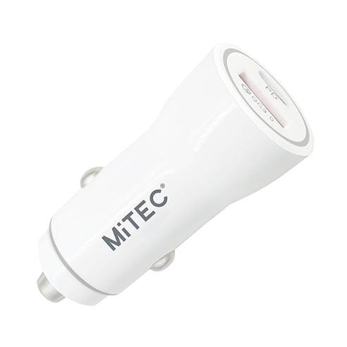 MiTEC - MITEC USB-C & USB-A IN-CAR CHARGER WHITE