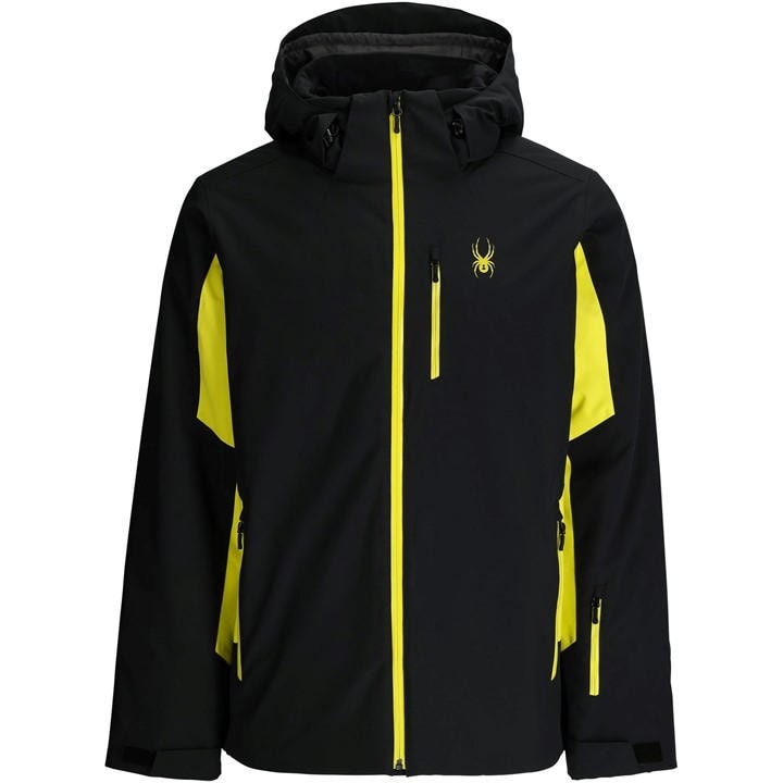 Spyder Men's Black Vertex Waterproof Weather Resistant Ski Jacket in Size XL, Sports Direct