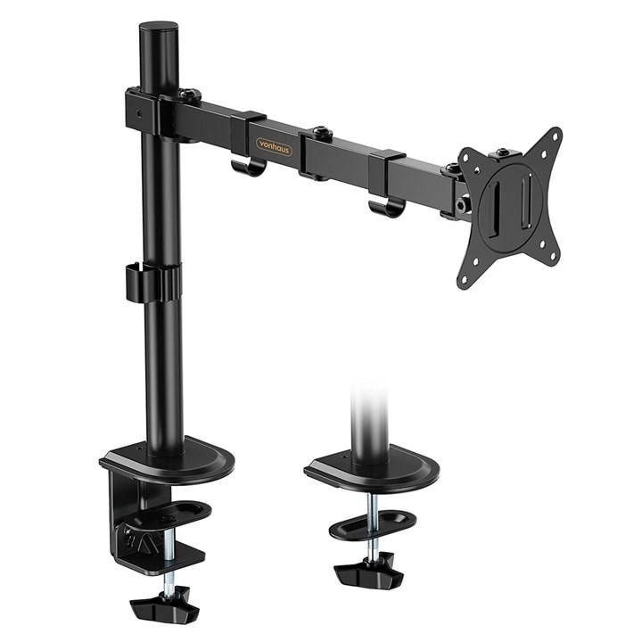 Vonhaus  Black Monitor Mount With Desk Clamp, Sports Direct
