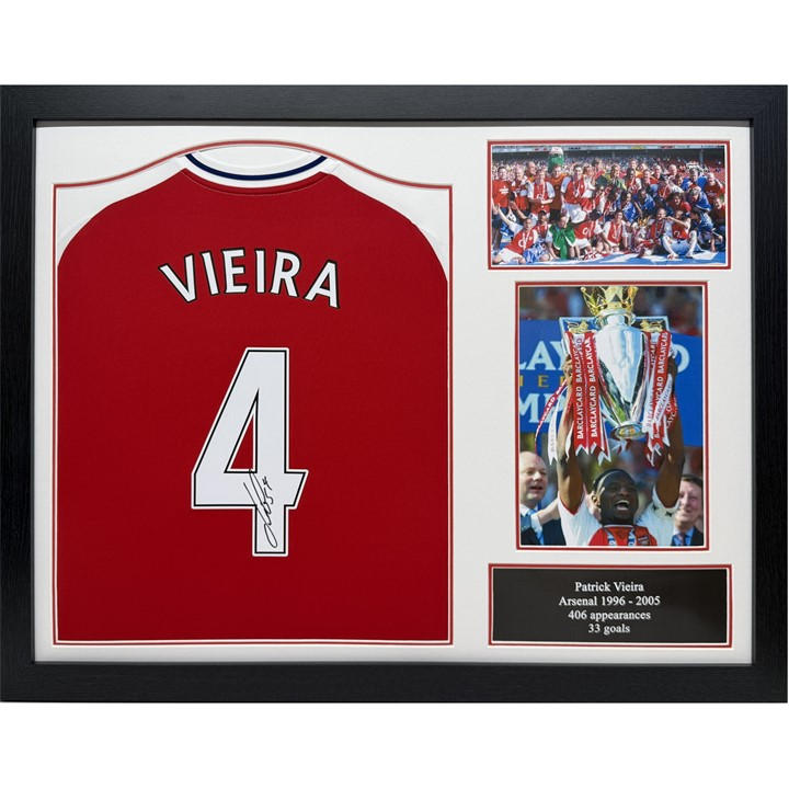 Arsenal    Patrick Vieira Signed & Framed  Shirt, Football by AllStarSignings Ltd, Sports Direct