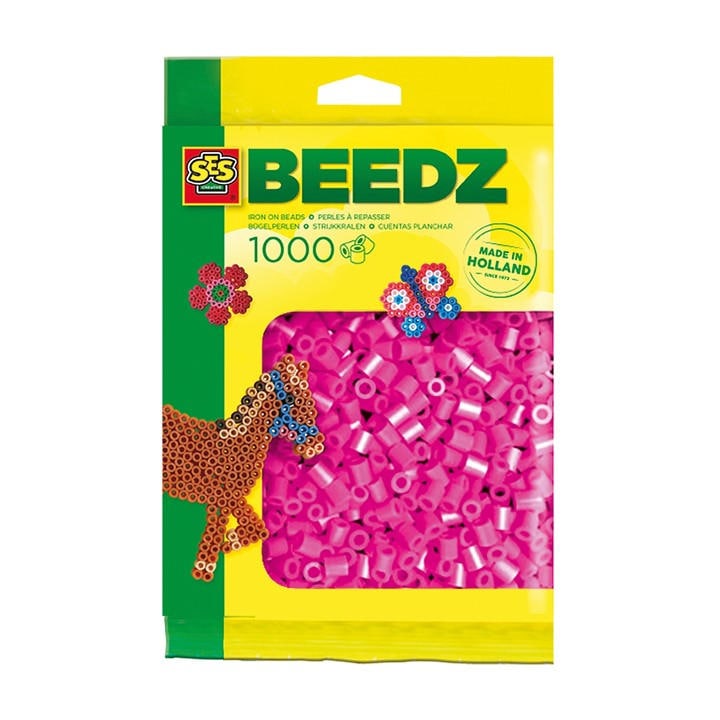Ses Creative  Kids  Iron On Beads 1000 Neon Pink, Sports Direct