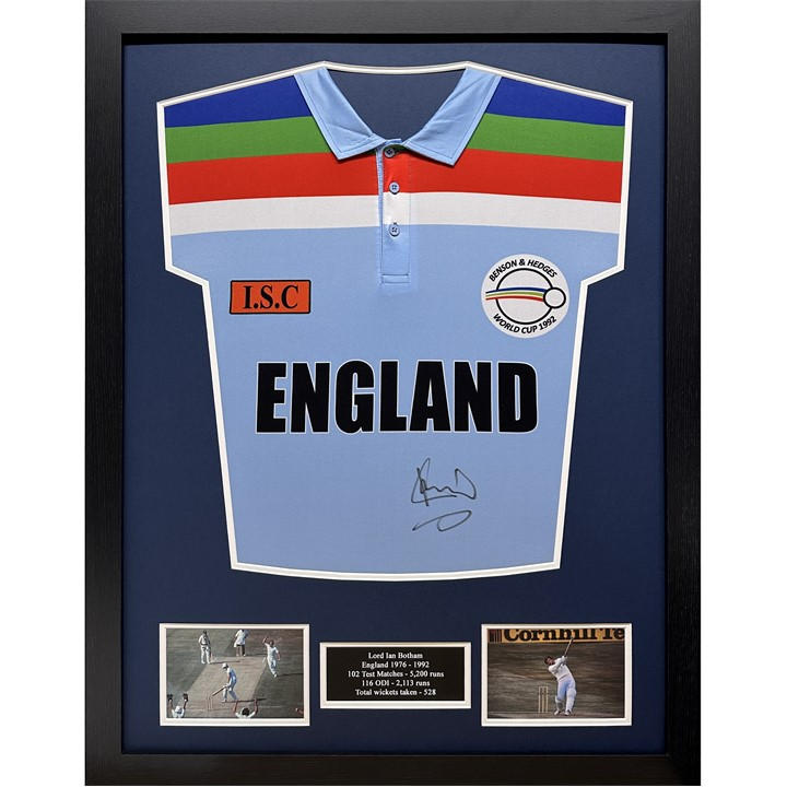 England    Ian Botham Signed & Framed  Cricket Shirt, Football by AllStarSignings Ltd, Sports Direct