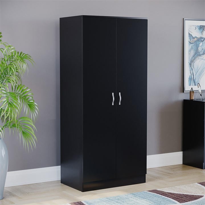 Lassic  Black Vida Designs Riano 2 Door Wardrobe, Sports Direct