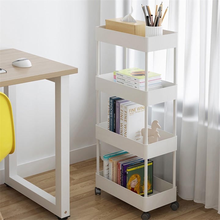 Life Ideas  White -Tier Trolley Cart For Kitchen & Bathroom, Sports Direct