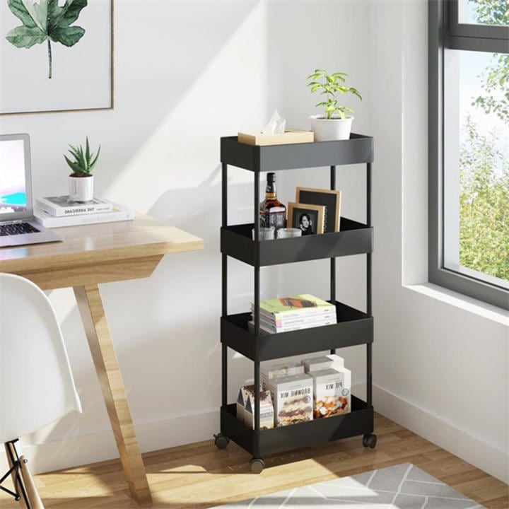 Life Ideas  Black -Tier Trolley Cart For Kitchen & Bathroom, Sports Direct