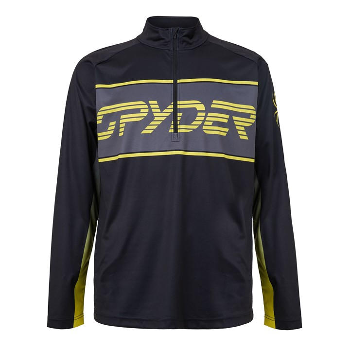 Spyder Men' Black Paramount Half-Zip Fleece in Size S, Sports Direct