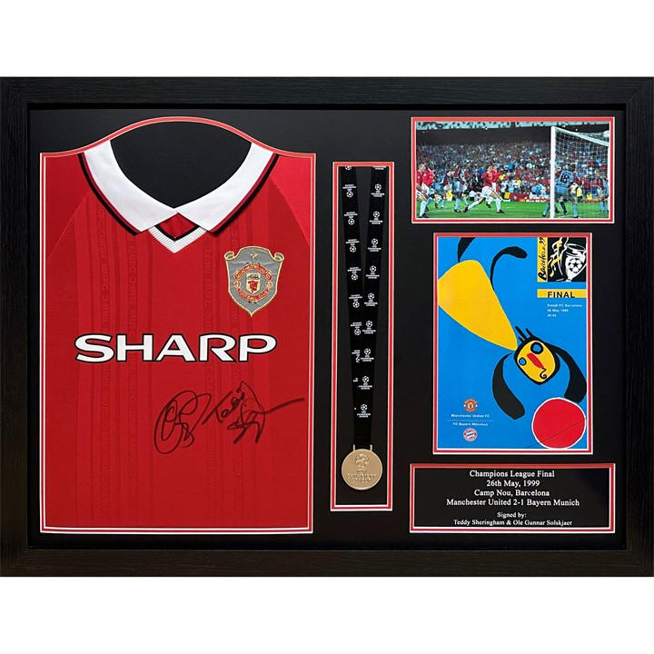 Manchester United    Teddy Sheringham And Ole Gunnar Solskjaer Signed, Football by AllStarSignings Ltd, Sports Direct