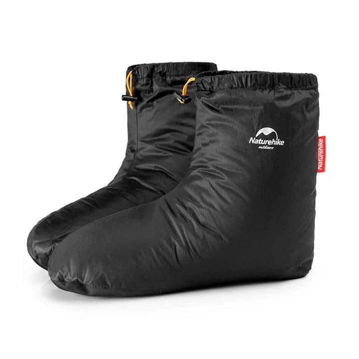 Naturehike  Black White Goose Down Footwear in Size L, Sports Direct