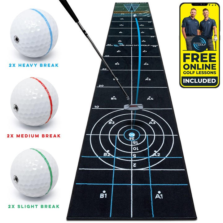 Me And My Golf  Black  Games Putting Mat in Size 14ft, Sports Direct