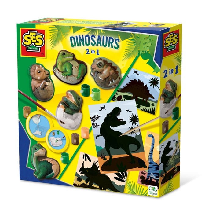 Ses Creative  Kids  Dinosaurs 2 In 1 - Casting And Painting And Scratc, Sports Direct