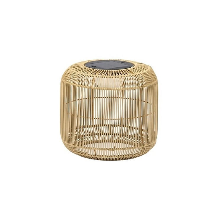 K Living  Beige Rao Small Rattan Solar Rechargeable Lamp, Sports Direct