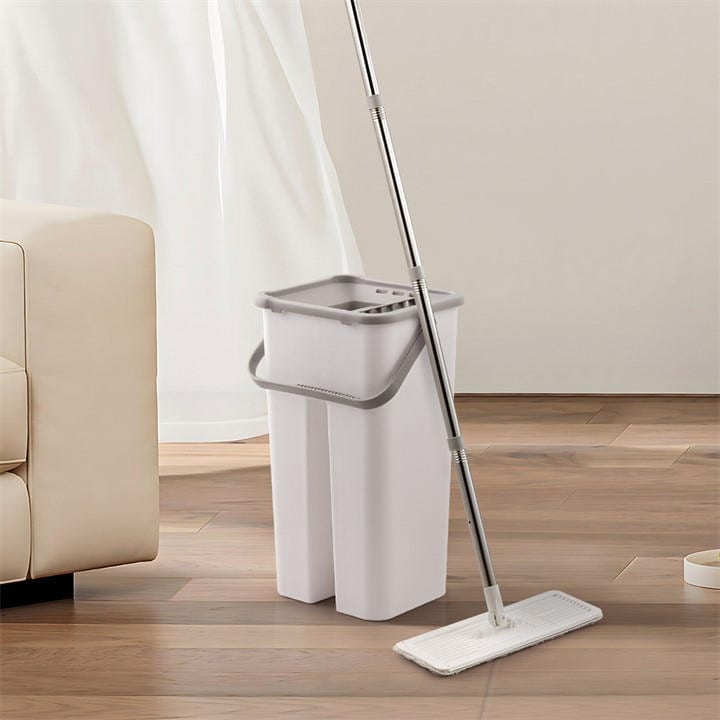 Life Ideas   Flat Mop And Bucket Set For Floor Cleaning, Sports Direct