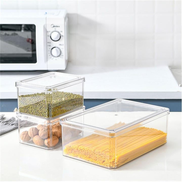 Life Ideas  Clear Transparent Fridge Storage Container Sets, Sports Direct