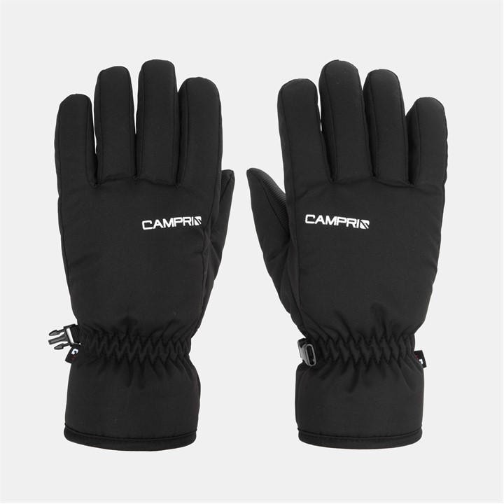Campri  Kids Black Raise Ski Gloves  in Size M, Sports Direct