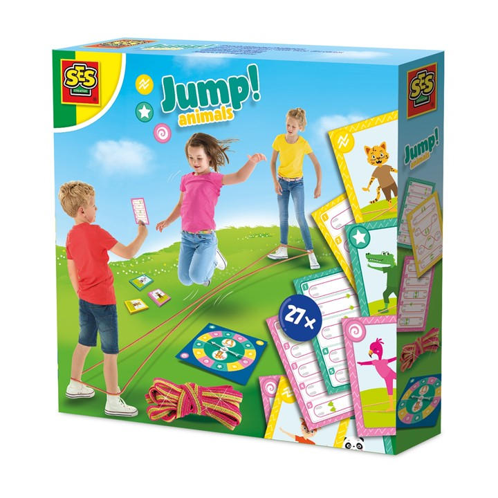 Ses Creative Unisex Kids Multi Jump! Animals - French Skipping Challenges -