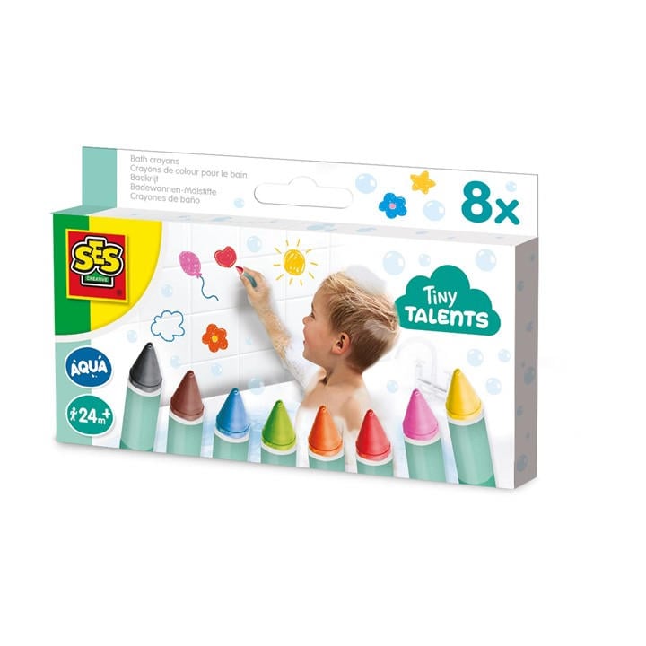 Ses Creative Unisex Kids Multi Bath Crayons - 8 Colours