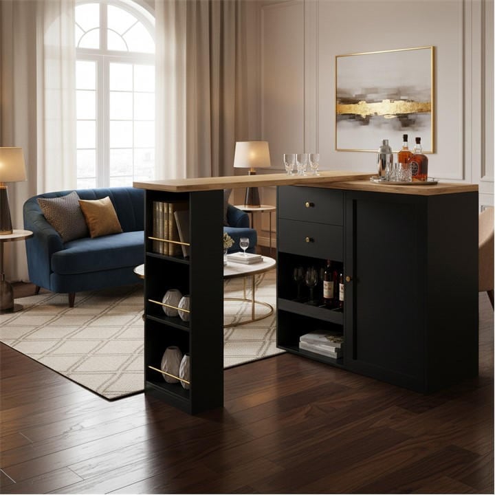 Urban Meuble  Black Utility Storage Cabinet With Shelves, Sports Direct