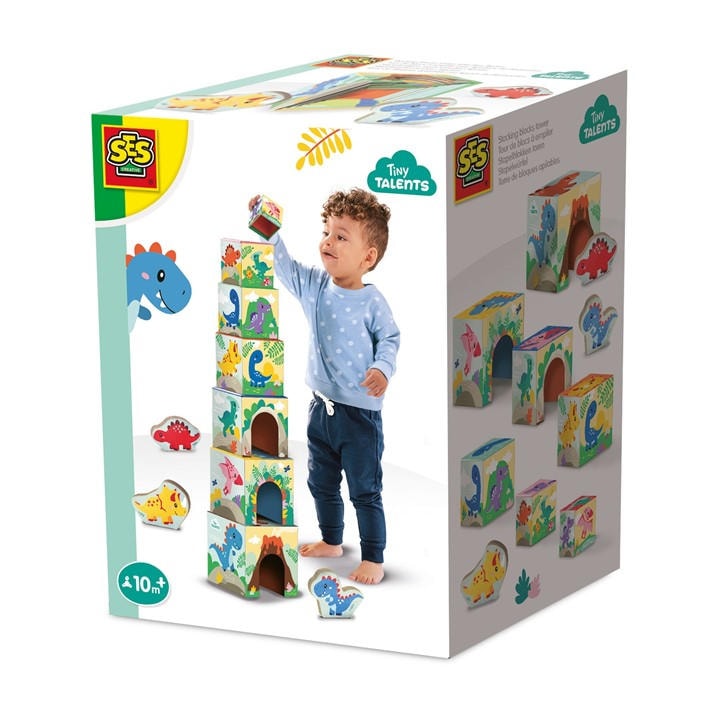 row   Kids  Stacking Blocks Tower With Dino Figures, Football by SES Creative, Sports Direct