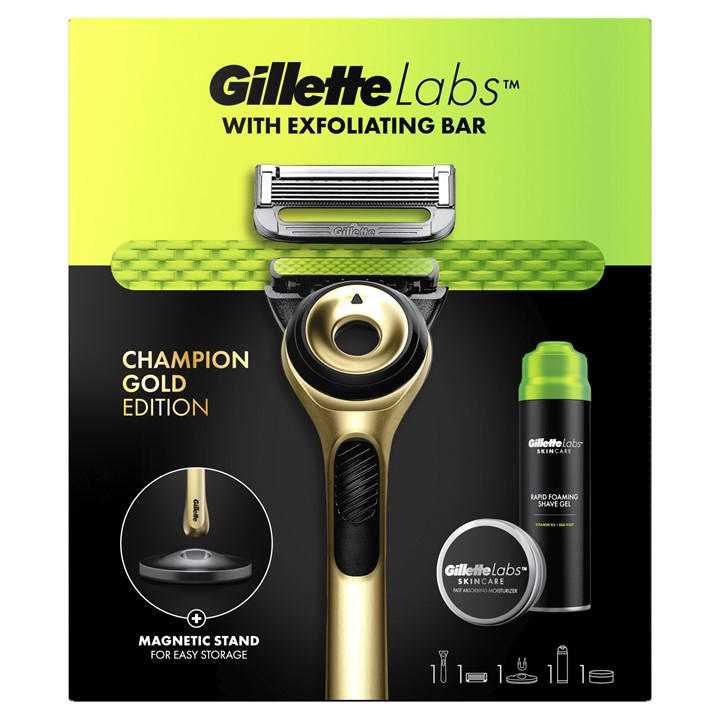 Gillette Men's Gold Gillettelabs With Exfoli Bar Razor Edition, Sports Direct