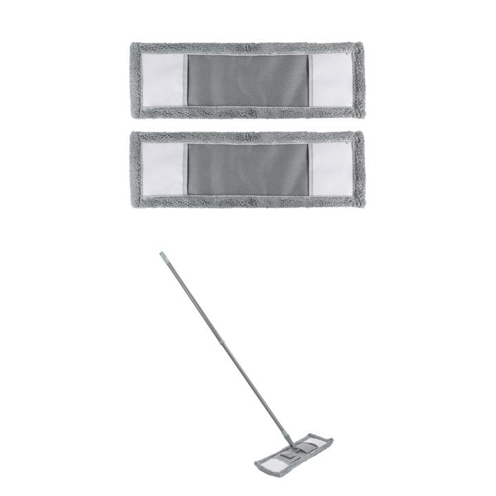 Jvl  Grey Extended Microfibre Mop + 2 Replacement Heads in Size Size: H:77, Sports Direct