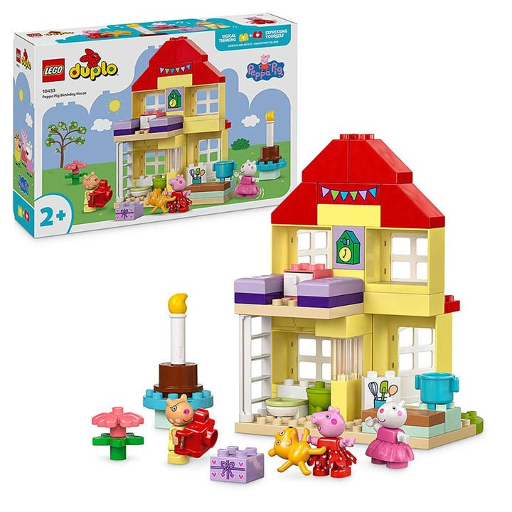 Lego  Black Duplo 10433 Peppa Pig Birthday House, Sports Direct