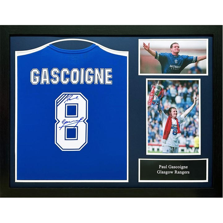 Rangers    Paul Gazza Gascoigne Signed & Framed  Shirt, Football by AllStarSignings Ltd, Sports Direct
