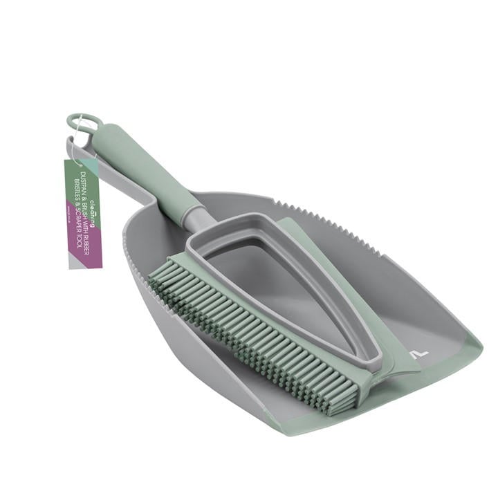 Jvl  Grey Rubber Dustpan And Brush Set in Size Size: H:7, Sports Direct