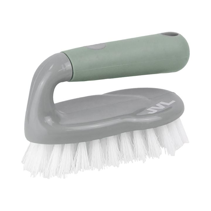 Jvl  Grey Scrubbing Brush With Handle in Size Size: H:9., Sports Direct