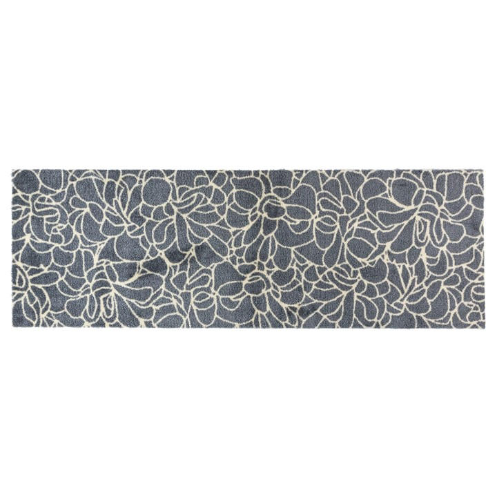 Jvl  Grey Mega Mat Entrance Runner Floral  in Size 57x150cm, Sports Direct