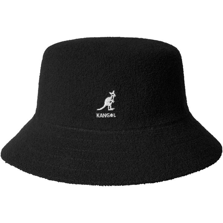 Kangol  Black Terry Towelling Bermuda Bucket Hat in Size S - M, Sports Direct