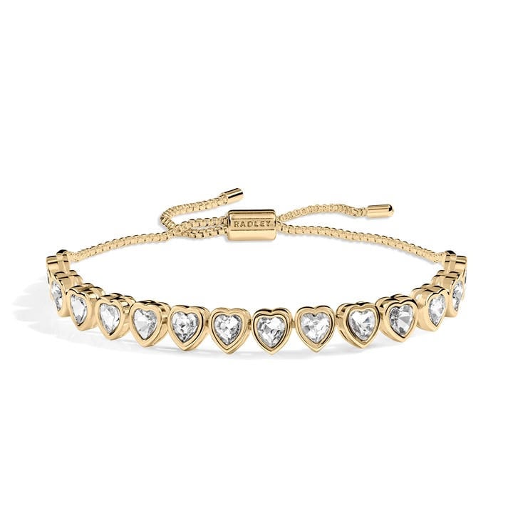 Radley Women's 18Ct Pale Gold Tone Heart Stone Set Bracelet - Image 3