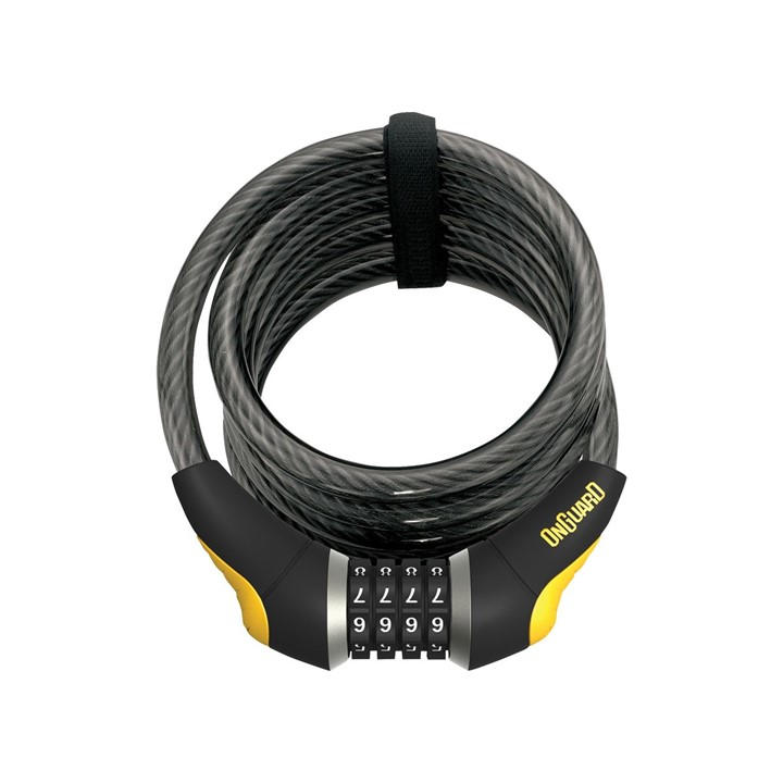 Onguard Unisex Black Doberman Combo Cable Lock 12Mm 185Cm