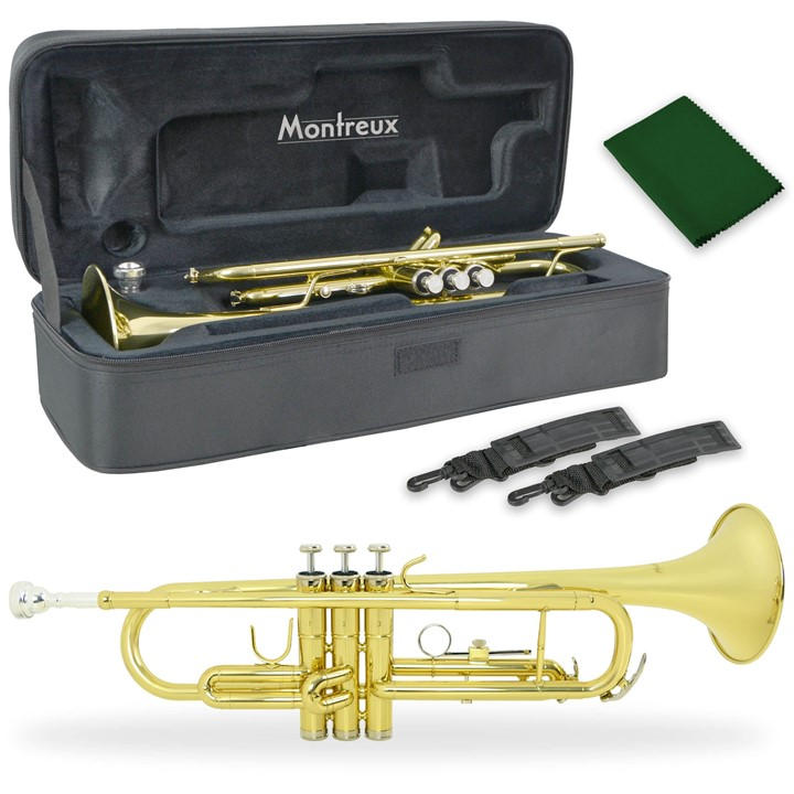Montreux  Yellow-Brass  Bb Trumpet in Size Student, Sports Direct