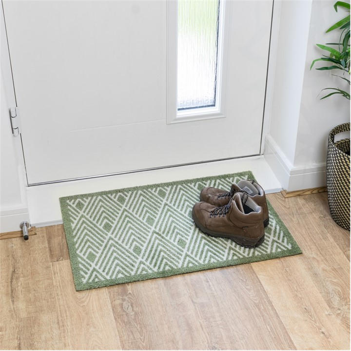 Jvl  Green Mega Mat Entrance Doormat Geo 50X75cm, Sports Direct