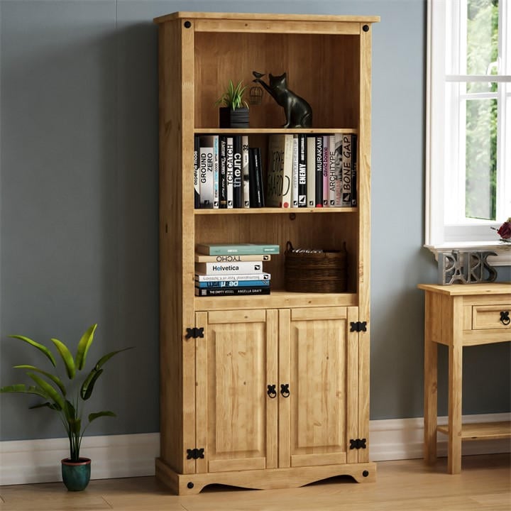 Lassic  Beige Vida Designs Corona 2 Door Bookcase, Sports Direct