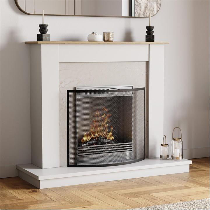 Lassic  Black Fire Vida Buckton Fire Guard Nickel, Sports Direct
